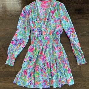 lilly pulitzer cristiana stretch dress amalfi blue alligator isle